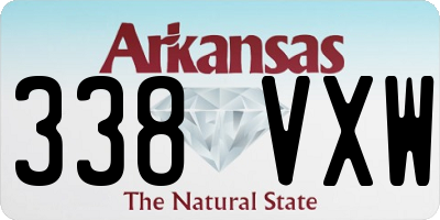 AR license plate 338VXW