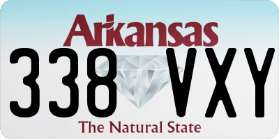 AR license plate 338VXY