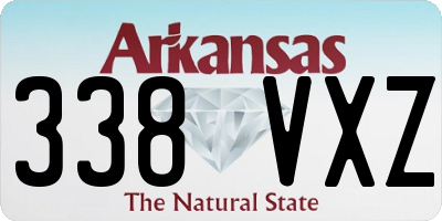 AR license plate 338VXZ