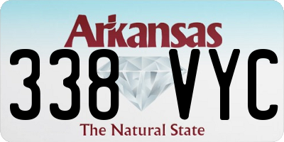AR license plate 338VYC