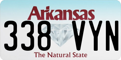 AR license plate 338VYN