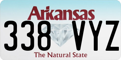 AR license plate 338VYZ