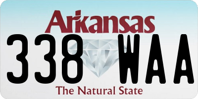 AR license plate 338WAA