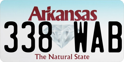 AR license plate 338WAB