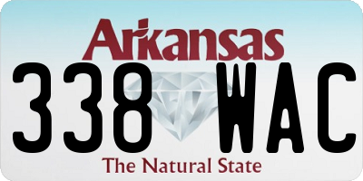 AR license plate 338WAC