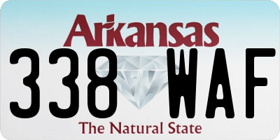 AR license plate 338WAF