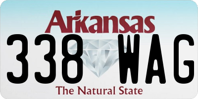 AR license plate 338WAG