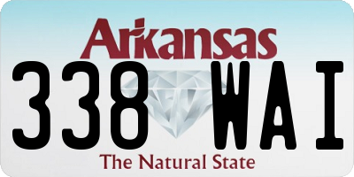 AR license plate 338WAI