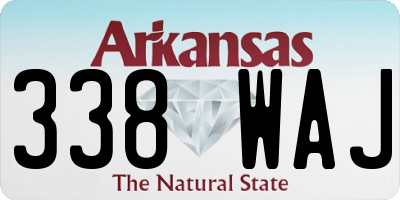 AR license plate 338WAJ