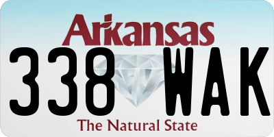 AR license plate 338WAK