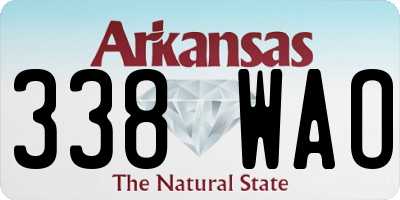 AR license plate 338WAO