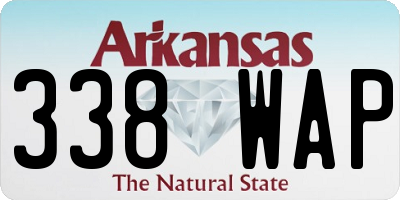 AR license plate 338WAP