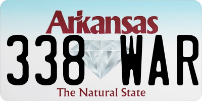 AR license plate 338WAR