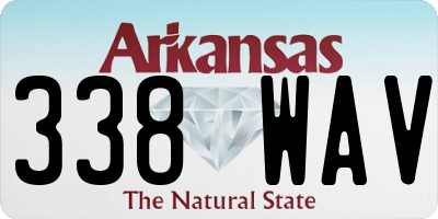 AR license plate 338WAV