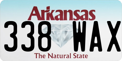 AR license plate 338WAX
