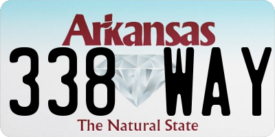 AR license plate 338WAY