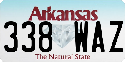 AR license plate 338WAZ