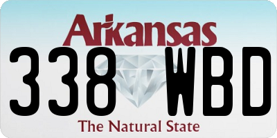 AR license plate 338WBD
