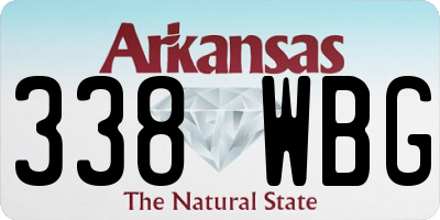 AR license plate 338WBG