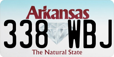 AR license plate 338WBJ