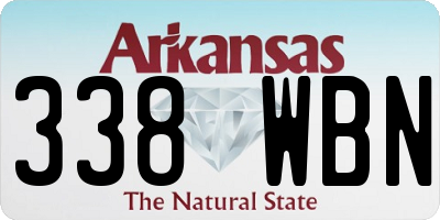 AR license plate 338WBN