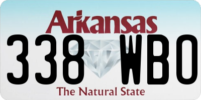 AR license plate 338WBO