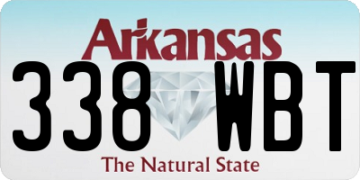 AR license plate 338WBT