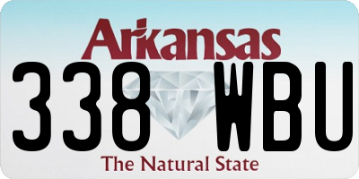 AR license plate 338WBU