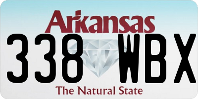 AR license plate 338WBX