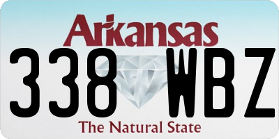 AR license plate 338WBZ