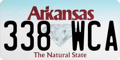 AR license plate 338WCA