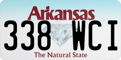 AR license plate 338WCI