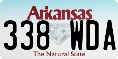 AR license plate 338WDA