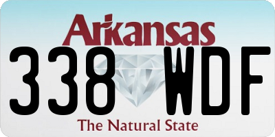 AR license plate 338WDF