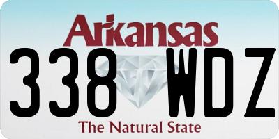 AR license plate 338WDZ