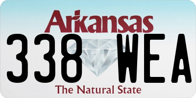 AR license plate 338WEA