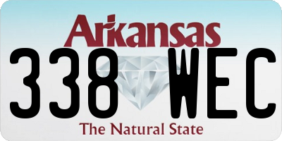 AR license plate 338WEC