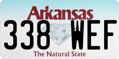 AR license plate 338WEF