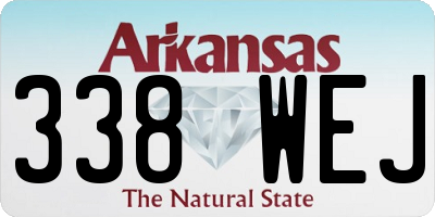 AR license plate 338WEJ