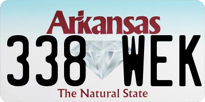 AR license plate 338WEK