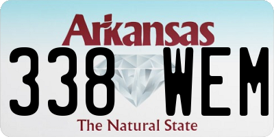 AR license plate 338WEM