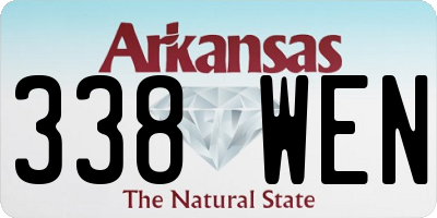 AR license plate 338WEN
