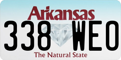 AR license plate 338WEO