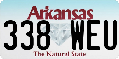 AR license plate 338WEU