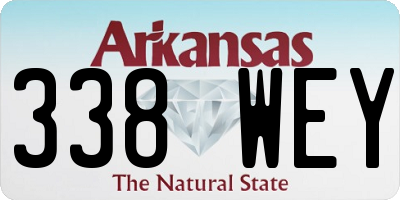 AR license plate 338WEY
