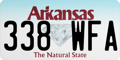 AR license plate 338WFA