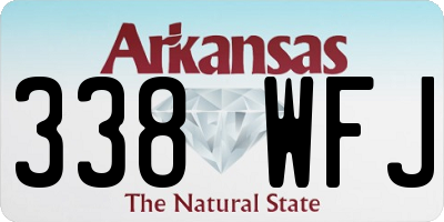 AR license plate 338WFJ