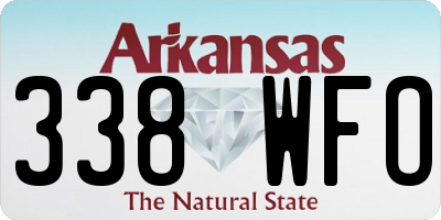 AR license plate 338WFO