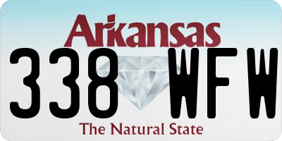 AR license plate 338WFW