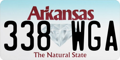 AR license plate 338WGA